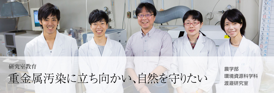 研究室教育 重金属汚染に立ち向かい、自然を守りたい 農学部 環境資源科学科 渡邉研究室