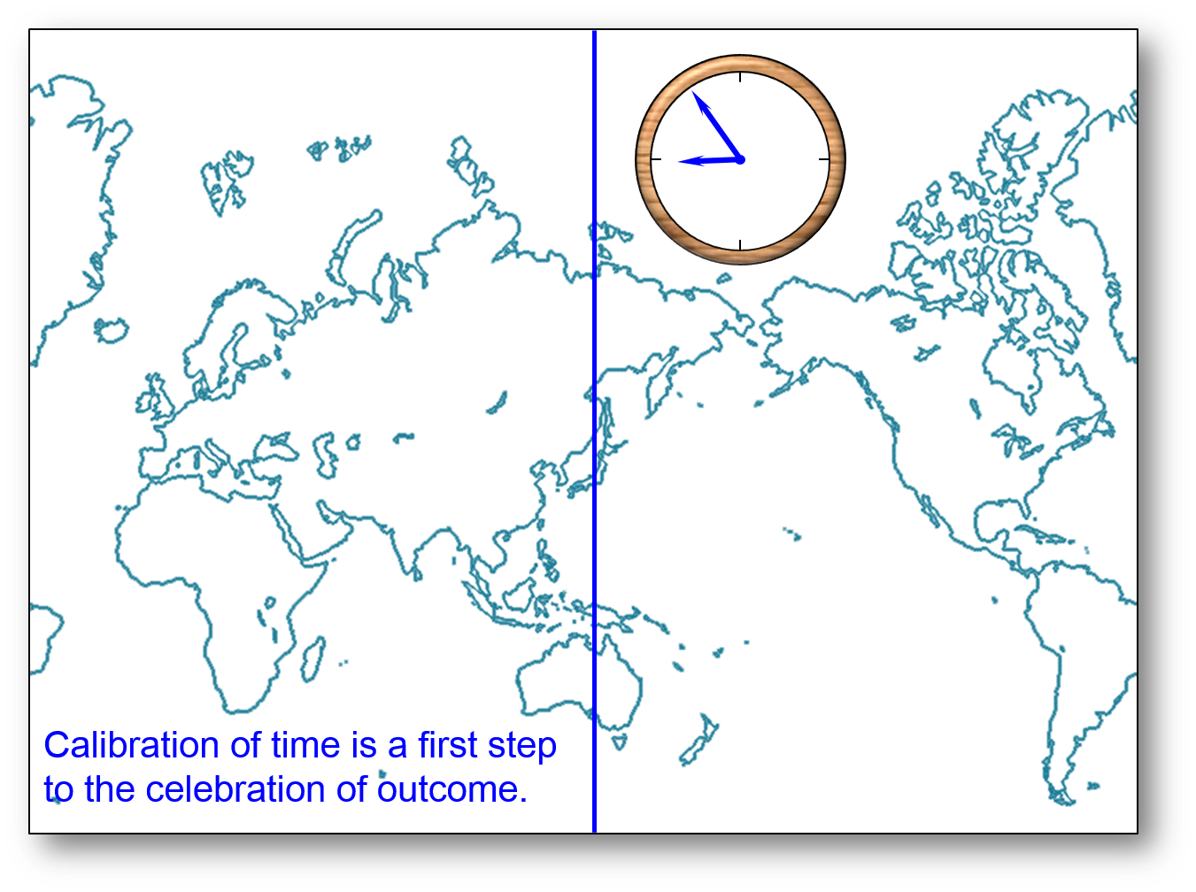 Calibration of time is a first step to the celebration of outcome.