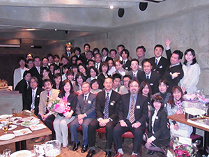 田中先生の教授就任祝賀会には多くの皆様にご参集頂きました。
