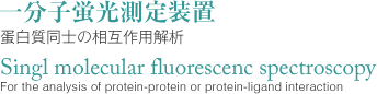 一分子蛍光測定装置 Singl molecular fluorescenc spectroscopy