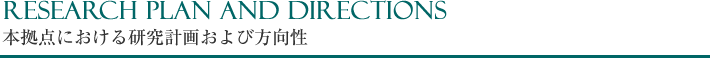 本拠点における研究計画および方向性