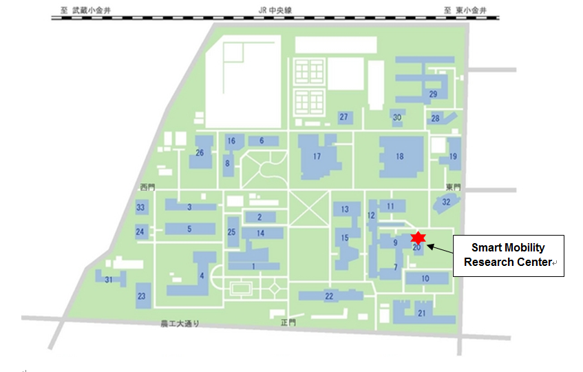 campus map of TUAT