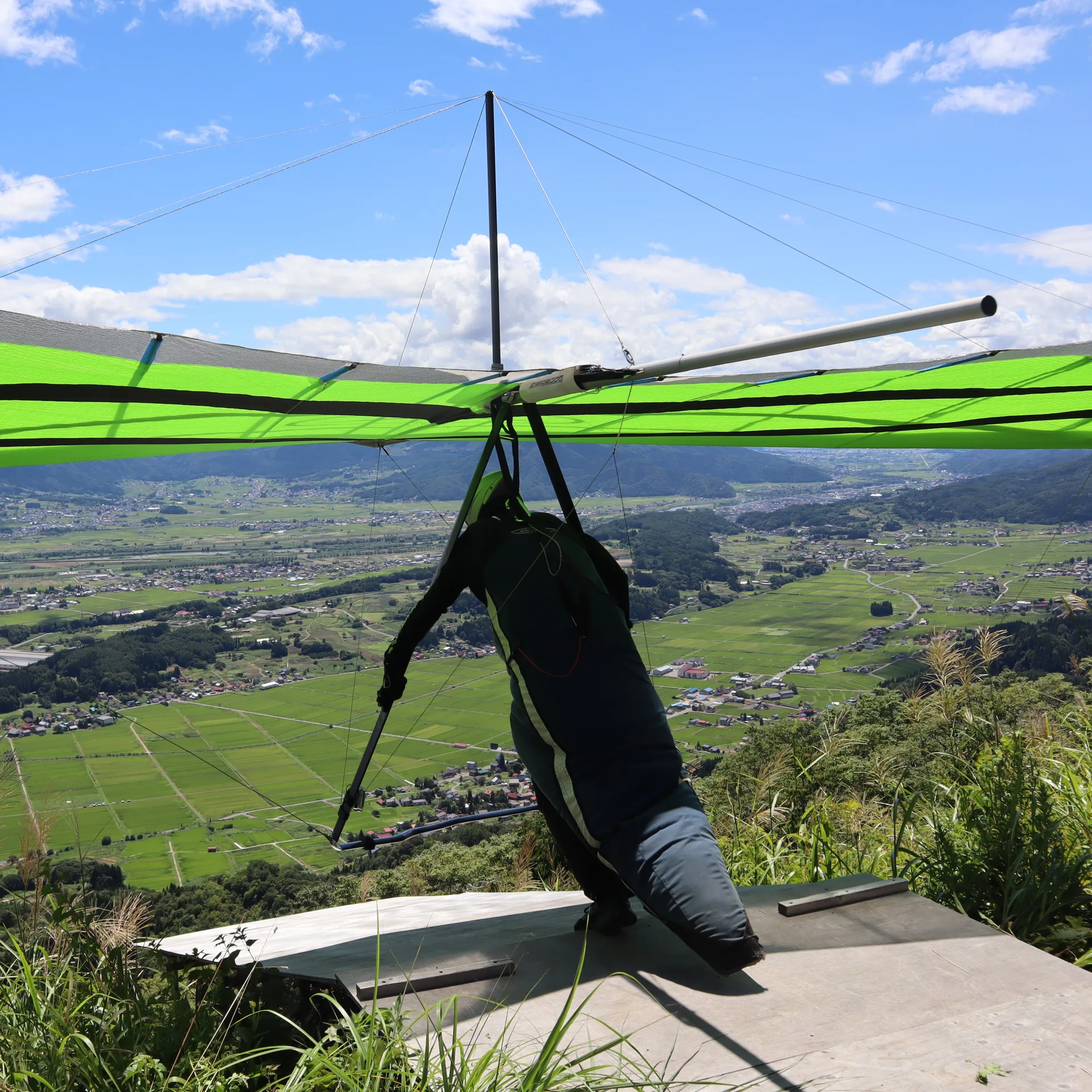 信濃平でのテイクオフ