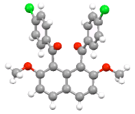 X-ray structure of 1,8-diaroyl-2,7-dimethoxynaphthalene
