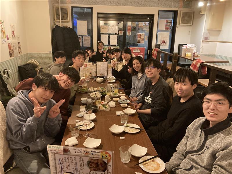 研究室の面々と