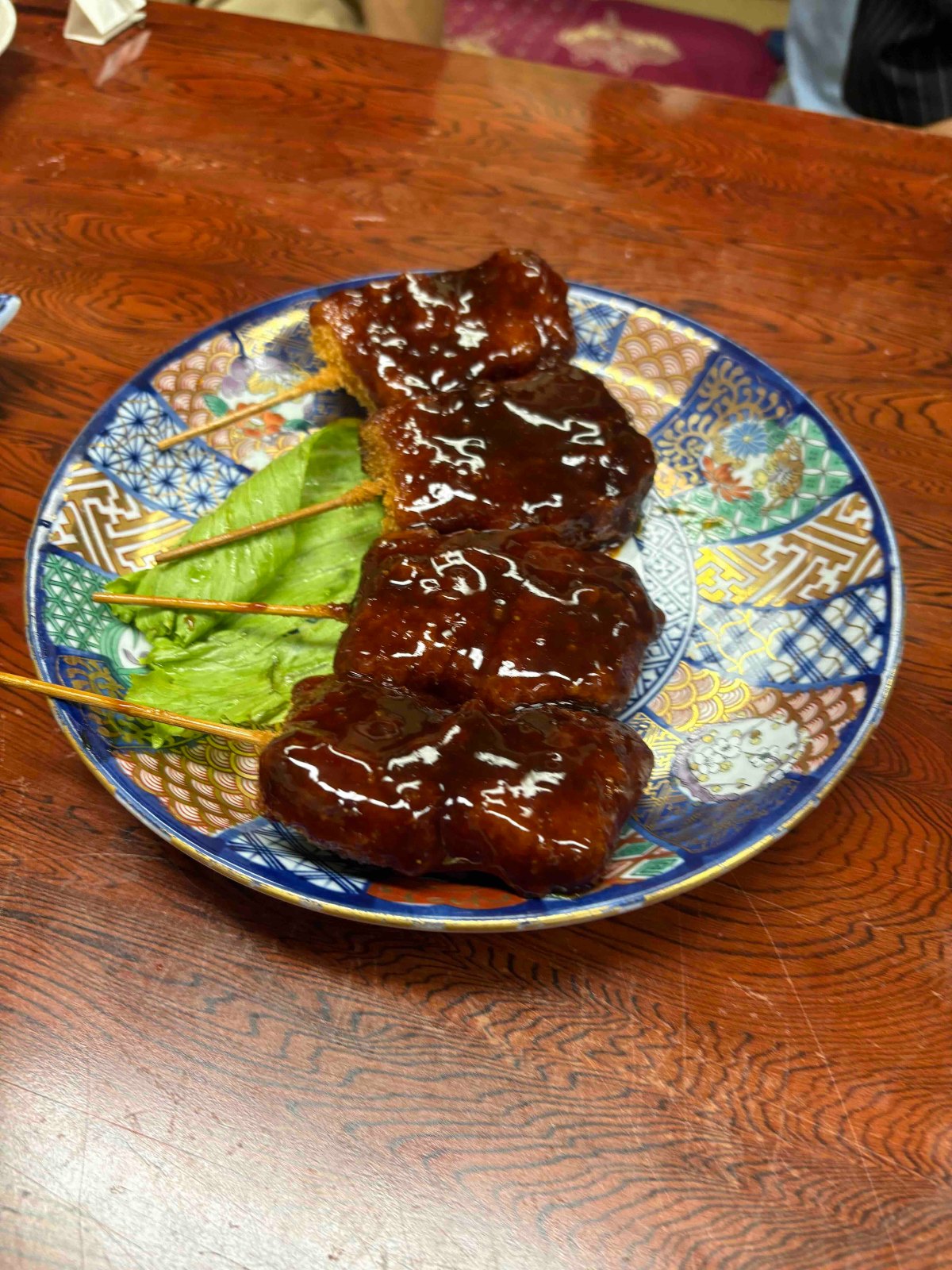 Miso-flavored kushikatsu