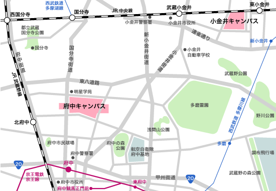 東京農工大学 周辺地図